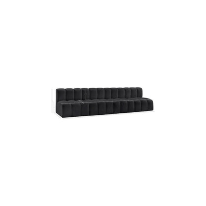 Arc Black Vegan Leather Modular Sofa