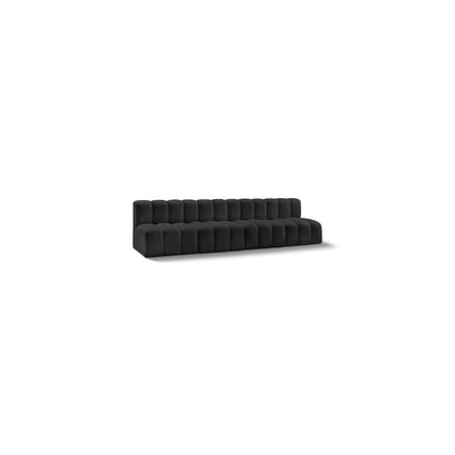 Arc Black Vegan Leather Modular Sofa