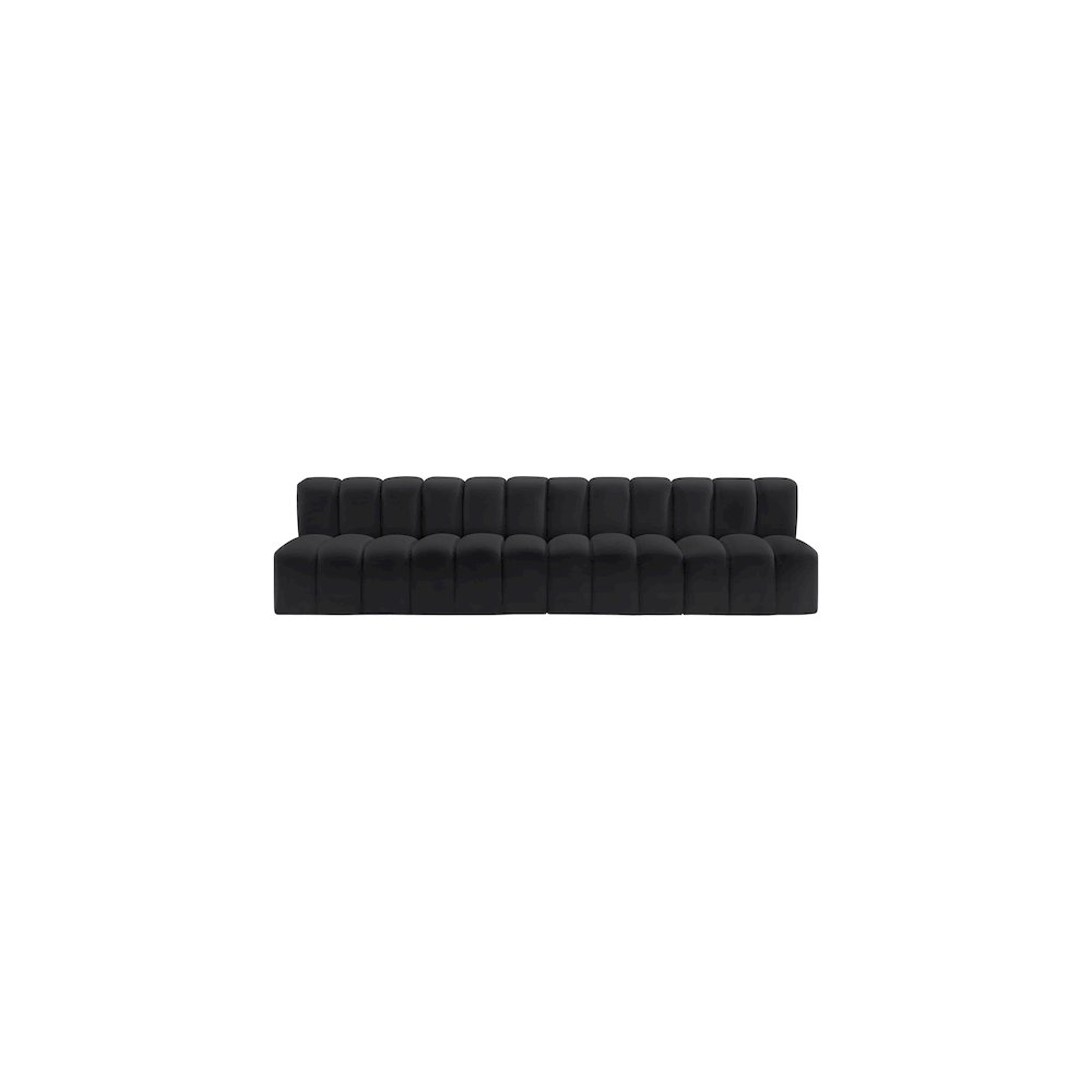 Arc Black Vegan Leather Modular Sofa