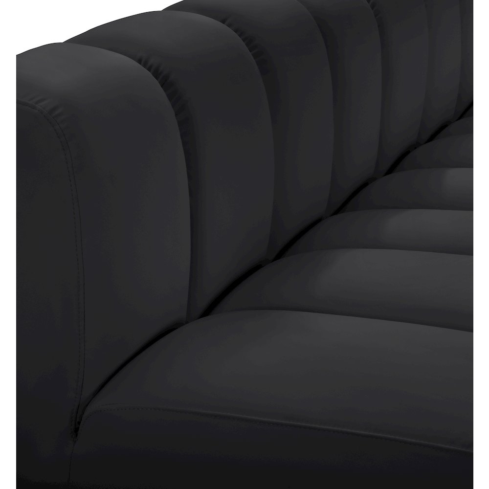 Arc Black Vegan Leather Modular Sofa