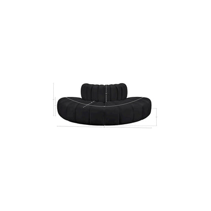Arc Black Vegan Leather Modular Sofa