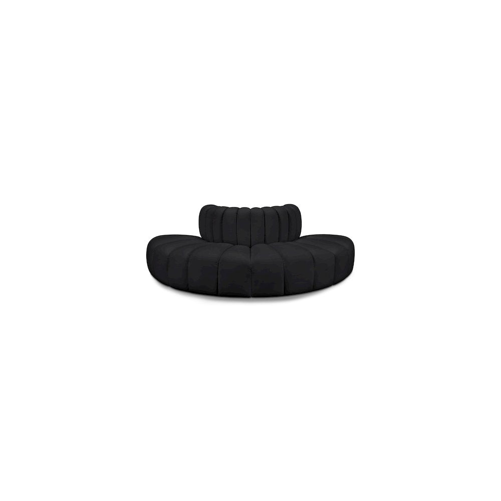 Arc Black Vegan Leather Modular Sofa