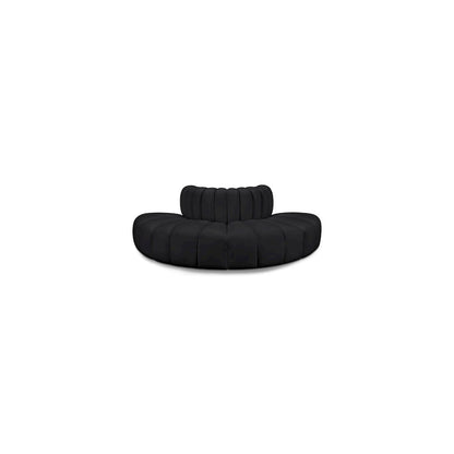 Arc Black Vegan Leather Modular Sofa