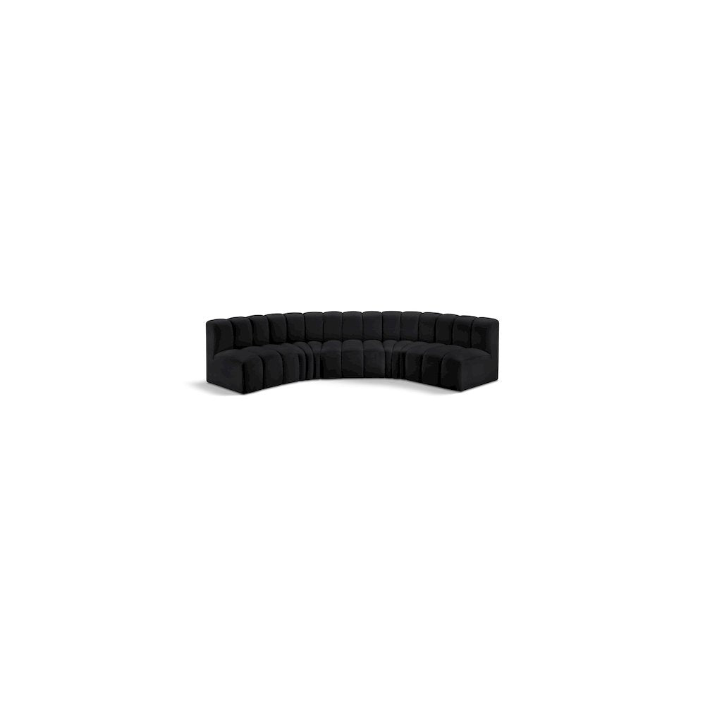 Arc Black Vegan Leather Modular Sofa