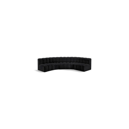 Arc Black Vegan Leather Modular Sofa