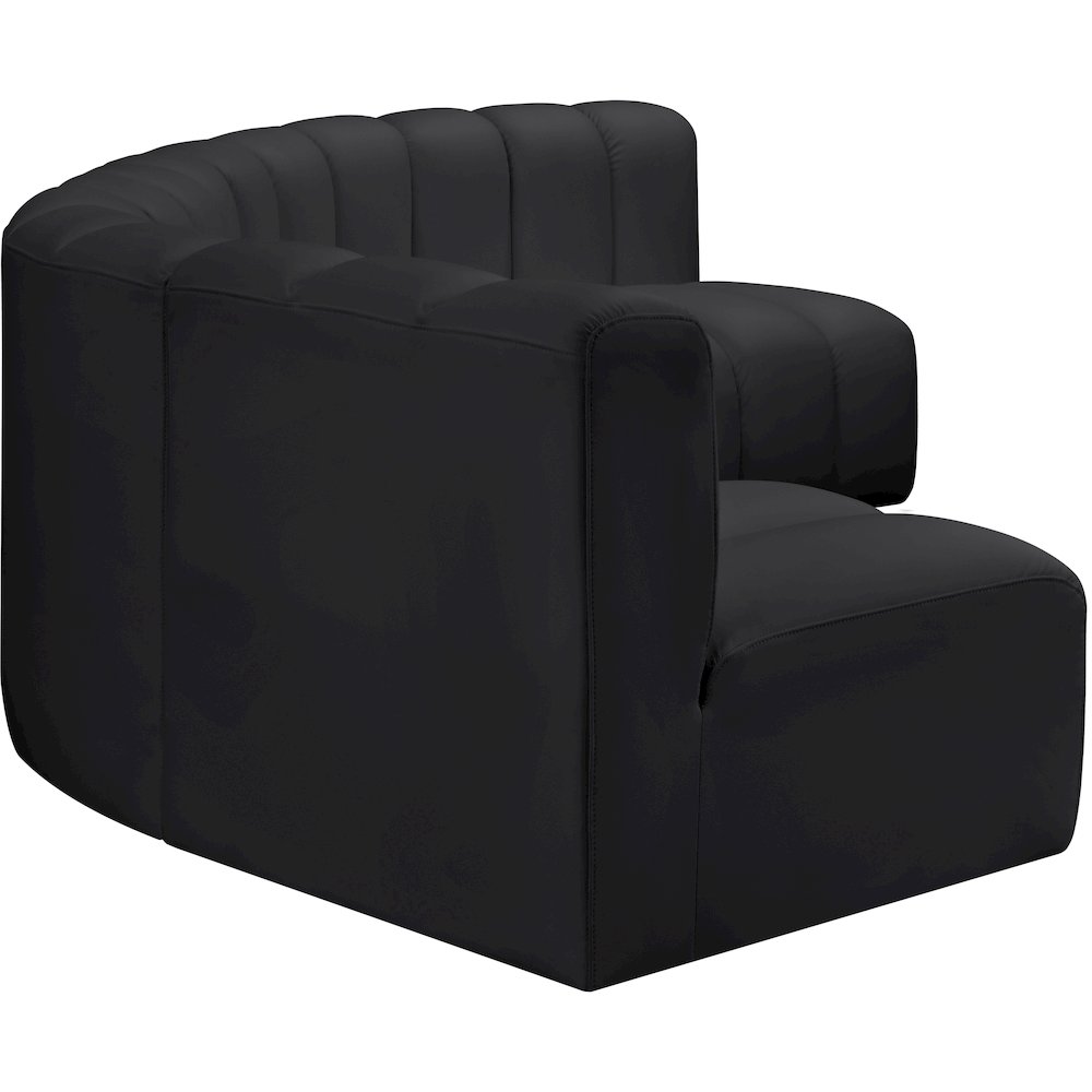 Arc Black Vegan Leather Modular Sofa