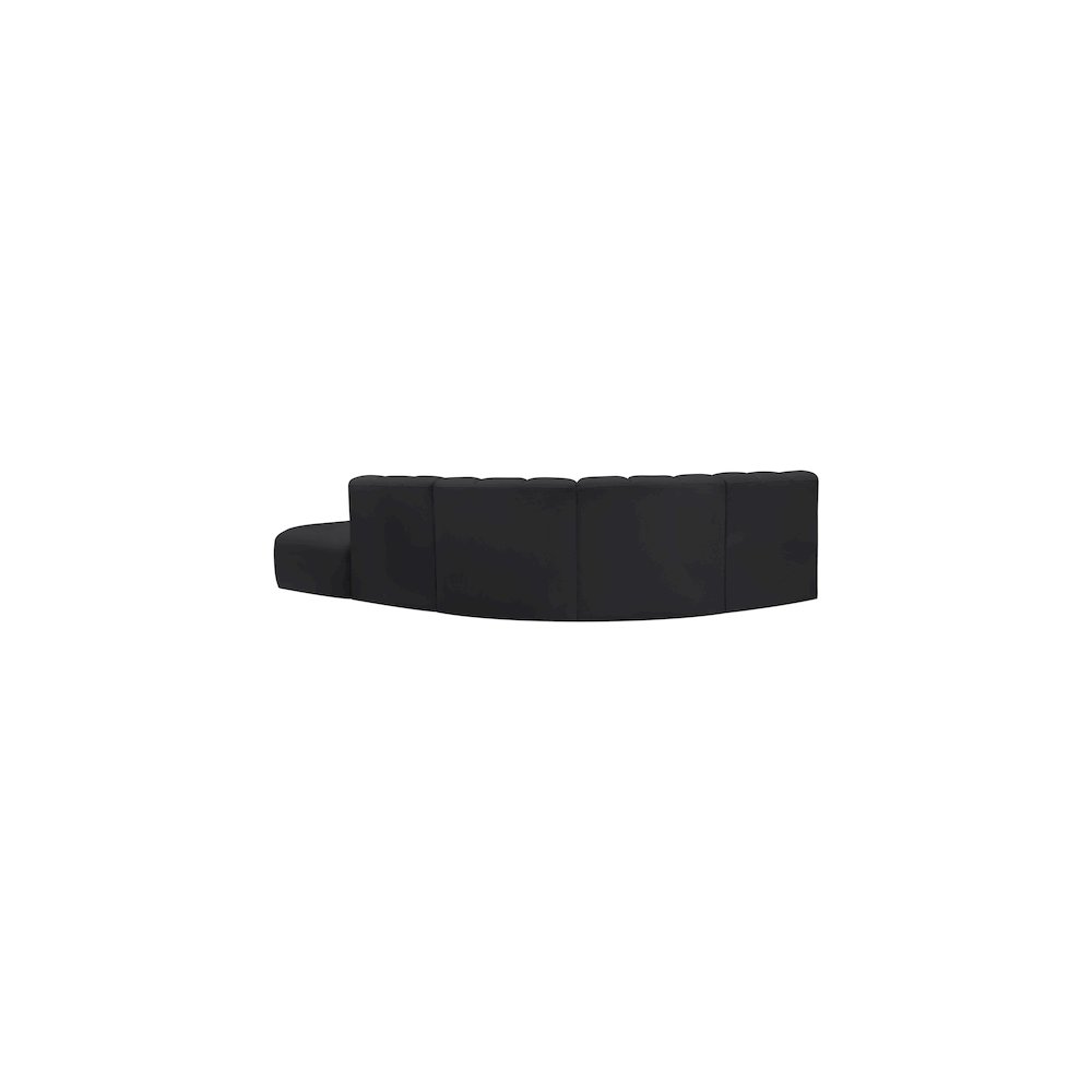 Arc Black Vegan Leather Modular Sofa
