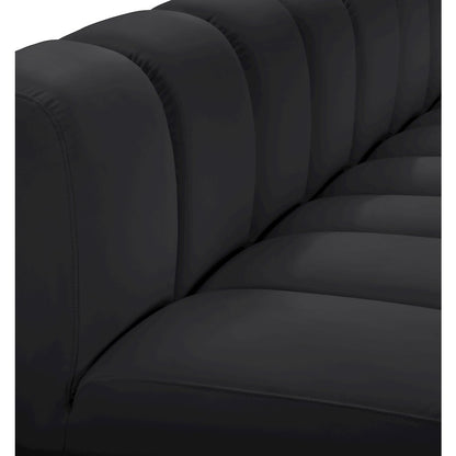 Arc Black Vegan Leather Modular Sofa
