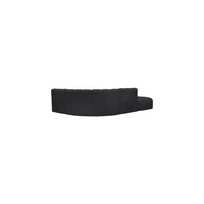 Arc Black Vegan Leather Modular Sofa