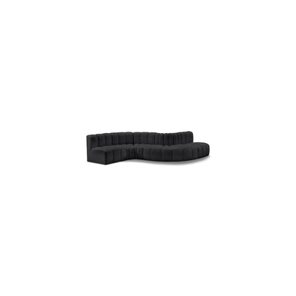 Arc Black Vegan Leather Modular Sofa
