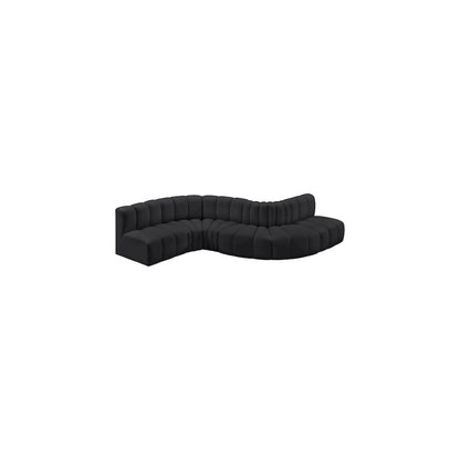 Arc Black Vegan Leather Modular Sofa