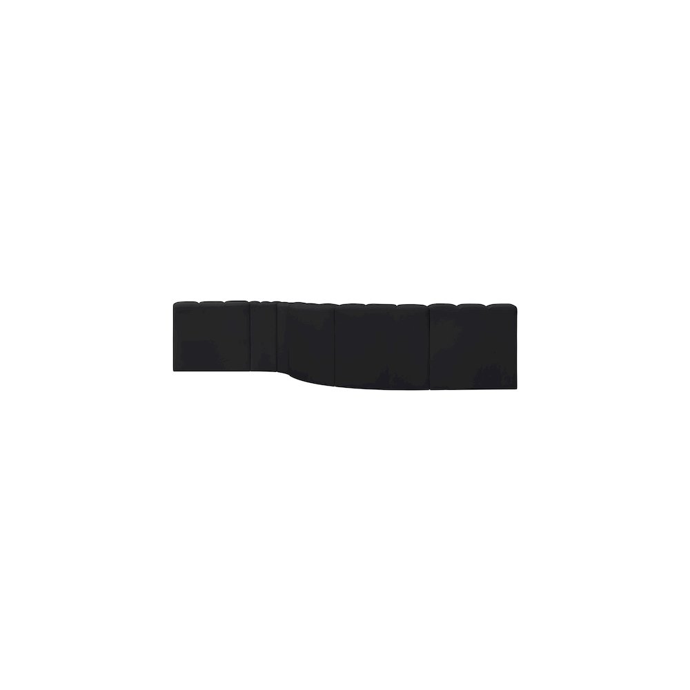 Arc Black Vegan Leather Modular Sofa