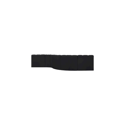 Arc Black Vegan Leather Modular Sofa