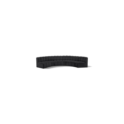 Arc Black Vegan Leather Modular Sofa