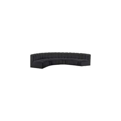 Arc Black Vegan Leather Modular Sofa