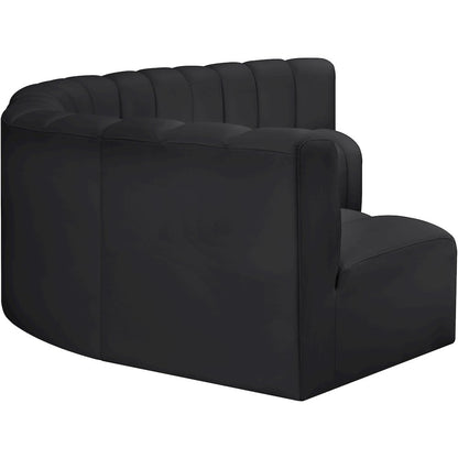 Arc Black Vegan Leather Modular Sofa