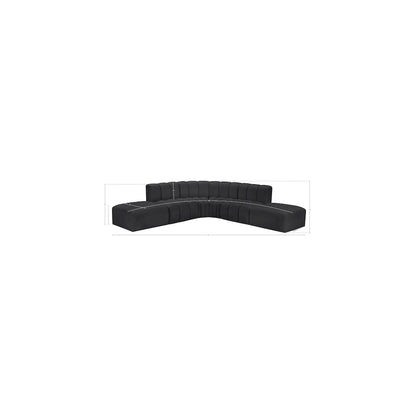 Arc Black Vegan Leather Modular Sofa