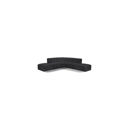Arc Black Vegan Leather Modular Sofa