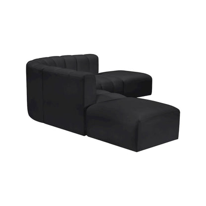 Arc Black Vegan Leather Modular Sofa