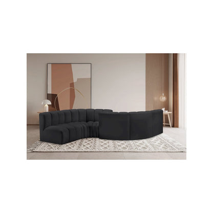 Arc Black Vegan Leather Modular Sofa