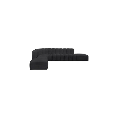 Arc Black Vegan Leather Modular Sofa