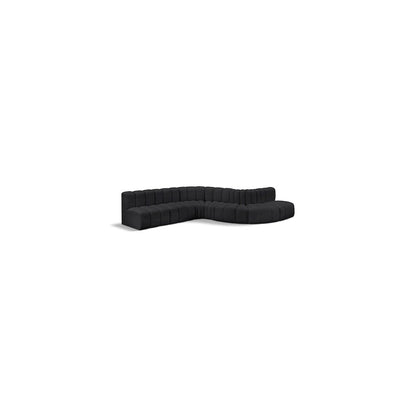 Arc Black Vegan Leather Modular Sofa