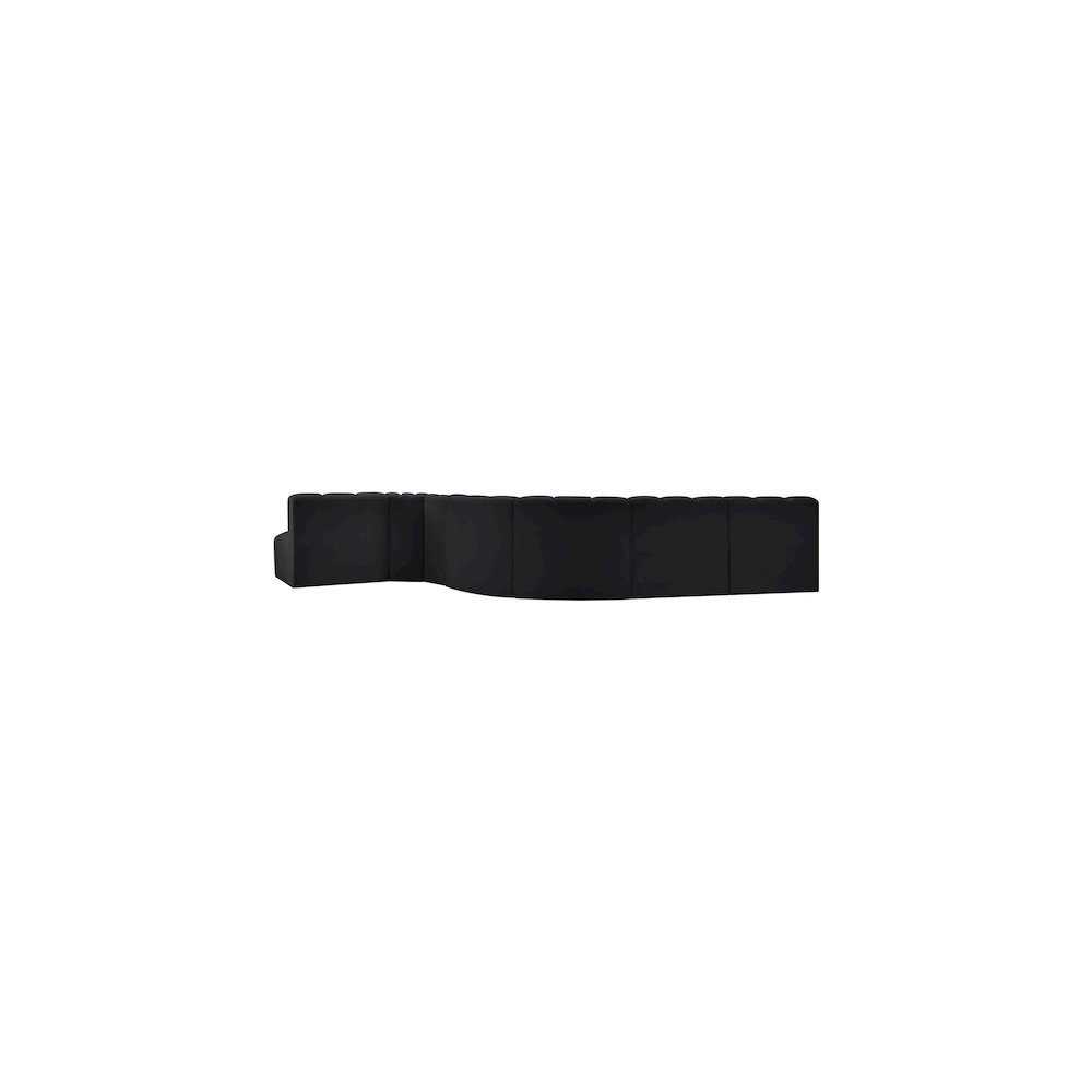 Arc Black Vegan Leather Modular Sofa