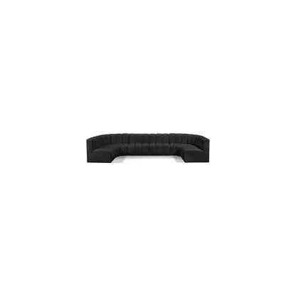 Arc Black Vegan Leather Modular Sofa