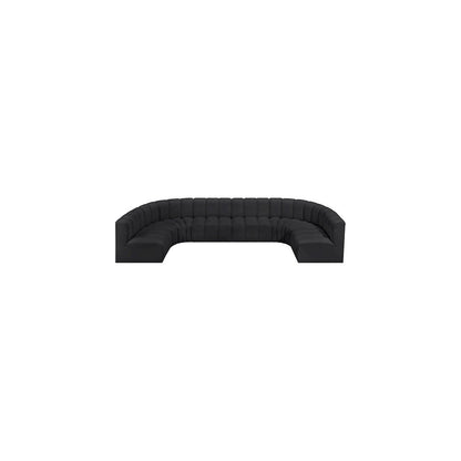 Arc Black Vegan Leather Modular Sofa