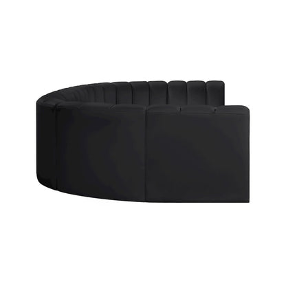 Arc Black Vegan Leather Modular Sofa