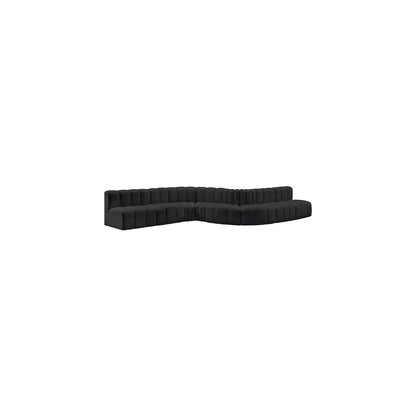 Arc Black Vegan Leather Modular Sofa