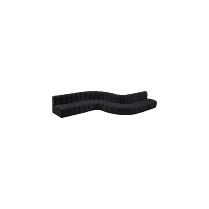 Arc Black Vegan Leather Modular Sofa