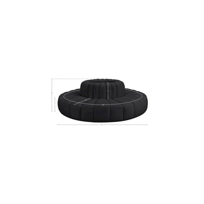Arc Black Vegan Leather Modular Sofa