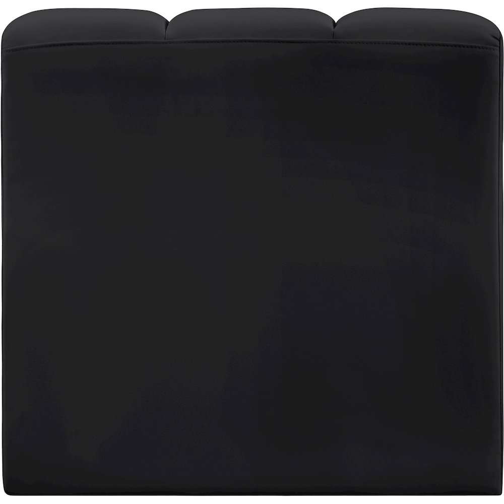 Arc Black Vegan Leather Straight Chair