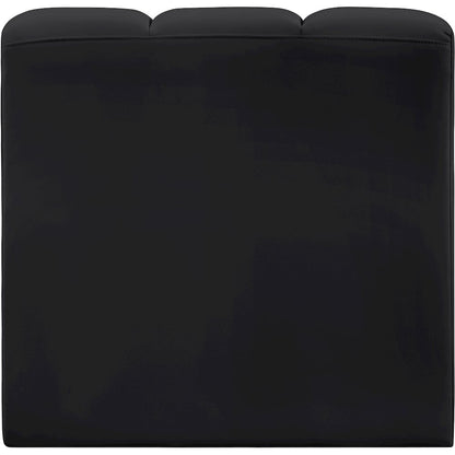 Arc Black Vegan Leather Straight Chair