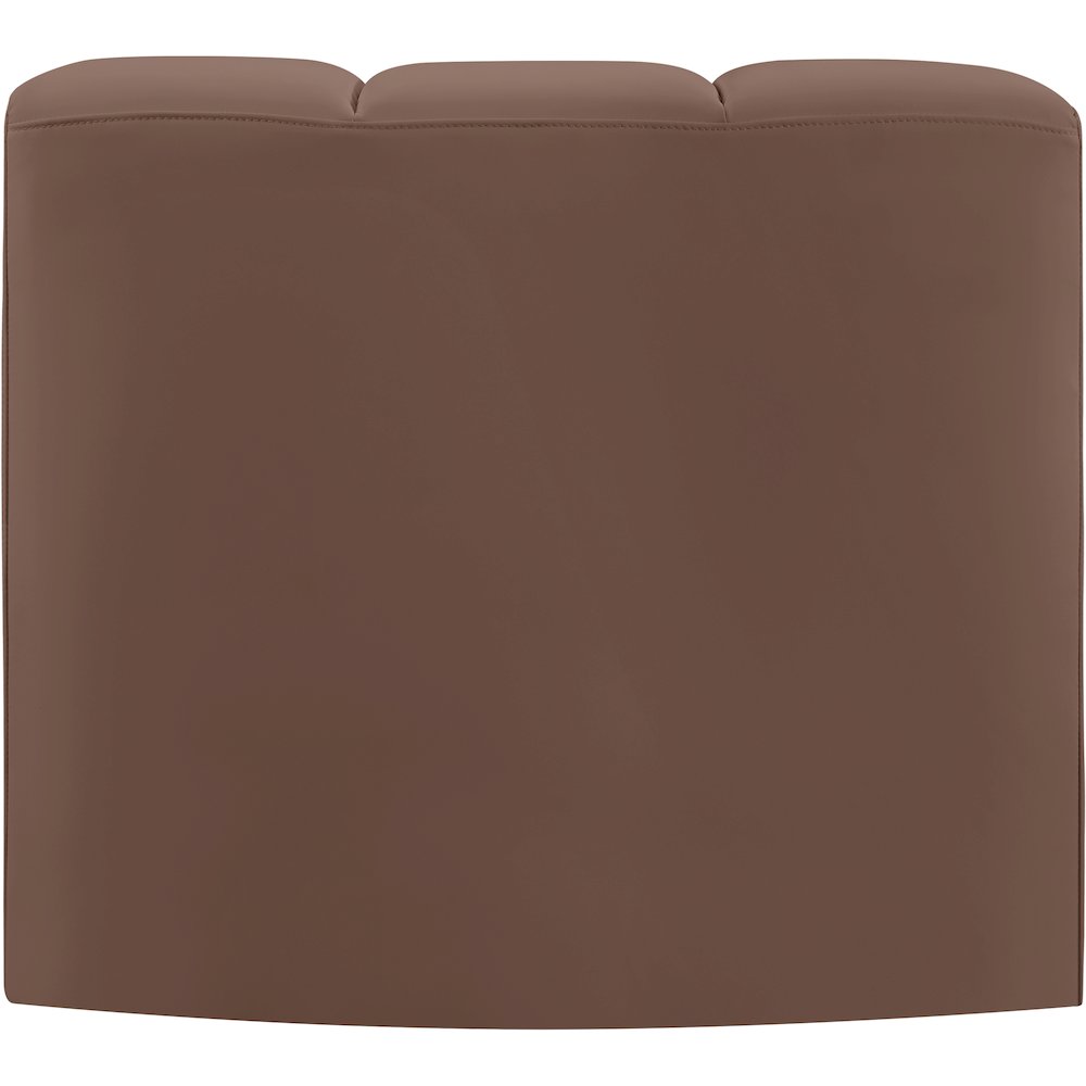 Arc Brown Vegan Leather Curved Corner