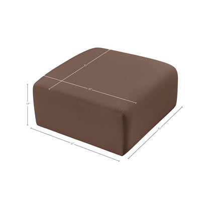 Arc Brown Vegan Leather Ottoman