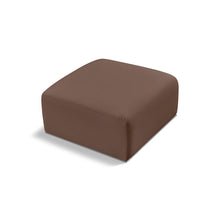 Arc Brown Vegan Leather Ottoman