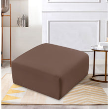 Arc Brown Vegan Leather Ottoman