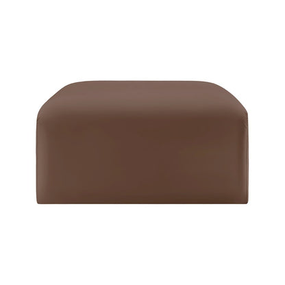 Arc Brown Vegan Leather Ottoman