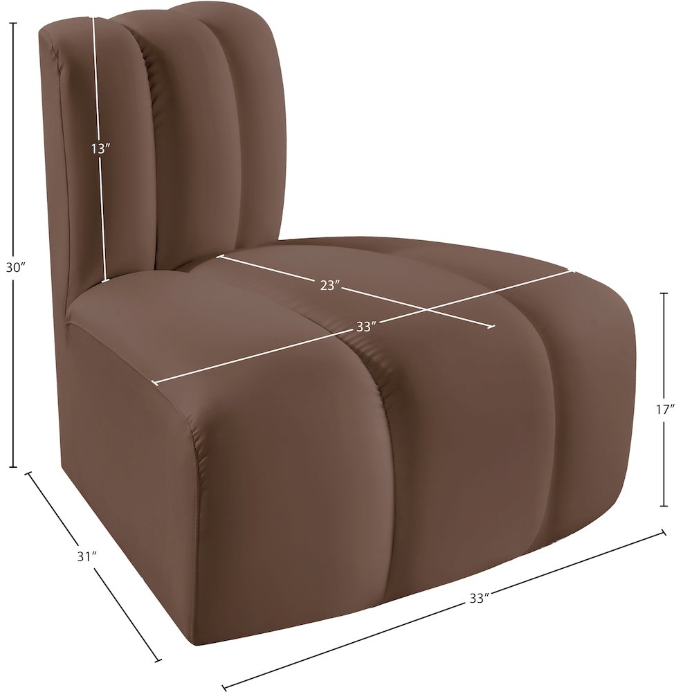Arc Brown Vegan Leather Reverse Corner