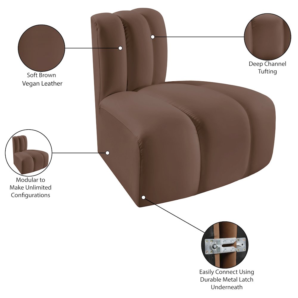 Arc Brown Vegan Leather Reverse Corner