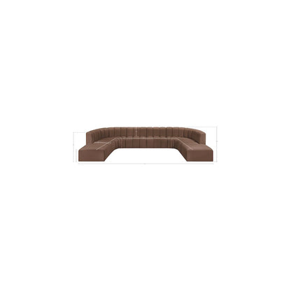 Arc Brown Vegan Leather Modular Sofa