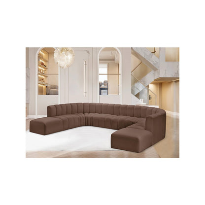 Arc Brown Vegan Leather Modular Sofa
