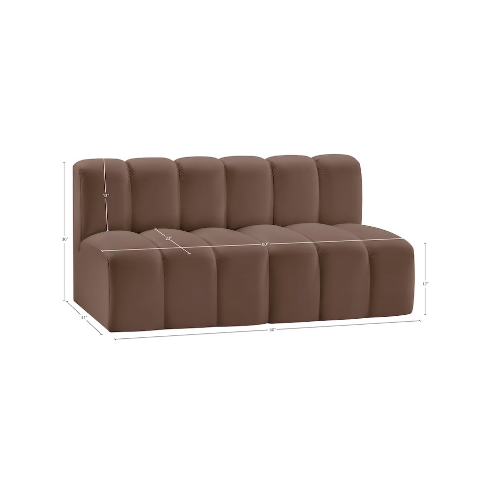 Arc Brown Vegan Leather Modular Sofa
