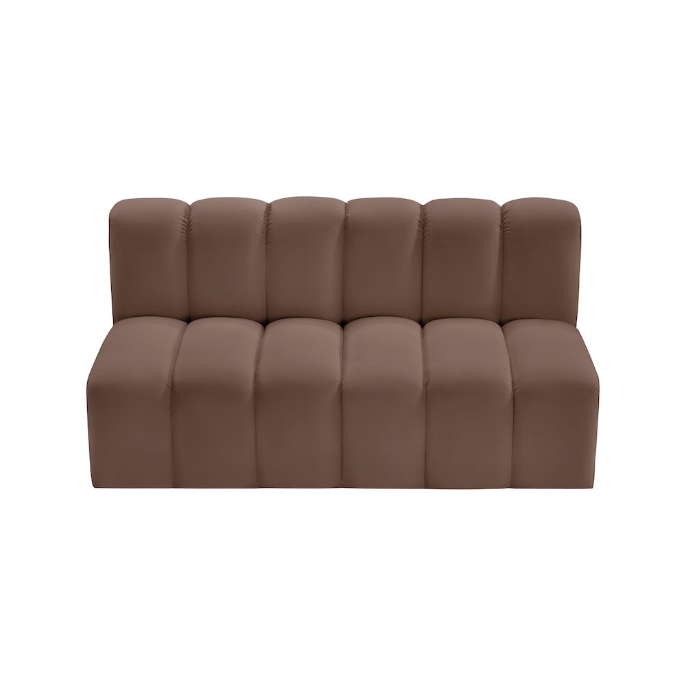 Arc Brown Vegan Leather Modular Sofa