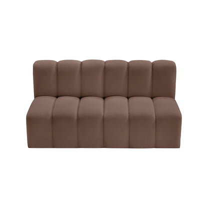 Arc Brown Vegan Leather Modular Sofa