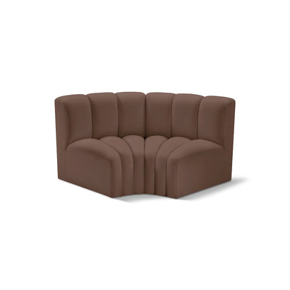 Arc Brown Vegan Leather Modular Sofa