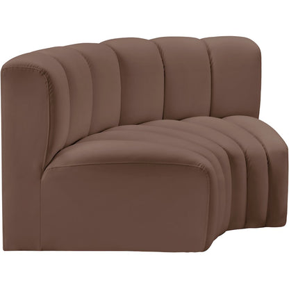 Arc Brown Vegan Leather Modular Sofa