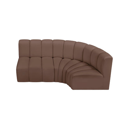 Arc Brown Vegan Leather Modular Sofa